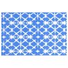 Tapete de exterior 80x150 cm PP azul e branco - Image 2