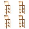Bancos de bar 4 pcs madeira de acácia maciça