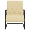 Cadeira cantilever em couro artificial cor creme - Image 2