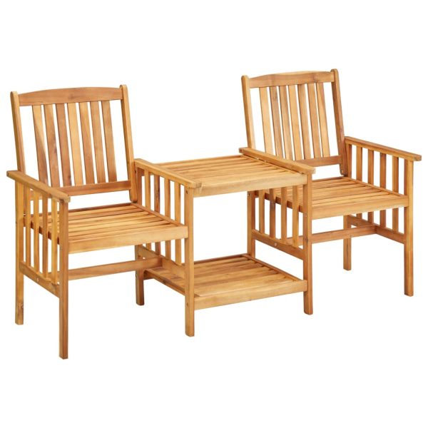 Cadeiras de jardim c/ mesa de centro e almofadões acácia maciça - Image 2