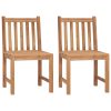Cadeiras de jardim c/ almofadões 2 pcs madeira de teca maciça - Image 3