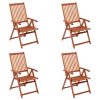 Cadeiras de jardim dobráveis 4 pcs madeira de acácia maciça