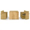 7 pcs conj. de jantar p/ jardim c/ almofadões pinho impregnado - Image 2