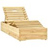 Espreguiçadeira de jardim com mesa e almofadão pinho impregnado - Image 3