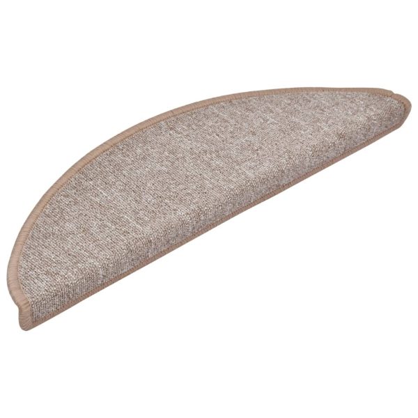 Tapetes de escadas 10 pcs 56x17x3 cm castanho-claro - Image 2