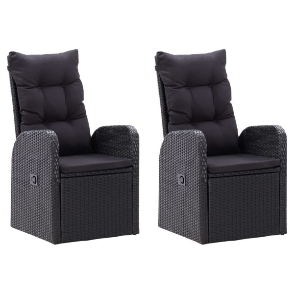 3 pcs conjunto de jantar para jardim preto - Image 2