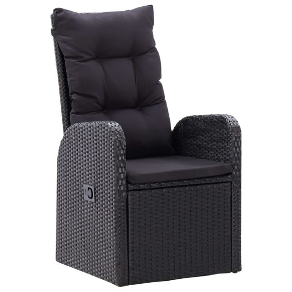 3 pcs conjunto de jantar para jardim preto - Image 3