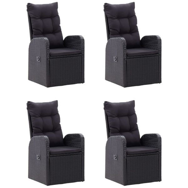 5 pcs conjunto de jantar de jardim preto - Image 2