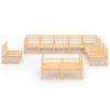 10 pcs conjunto lounge de jardim pinho maciço - Image 2