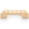 10 pcs conjunto lounge de jardim pinho maciço - Image 2