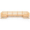 7 pcs conjunto lounge de jardim pinho maciço - Image 2