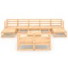 10 pcs conjunto lounge de jardim pinho maciço - Image 2