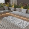 Tapete de exterior 80x150 cm PP cinzento