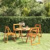 Cadeiras de jardim dobráveis 4 pcs madeira acácia maciça