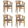 5 pcs conjunto de jantar p/ jardim madeira de teca maciça - Image 2