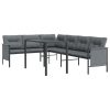 2 pcs conjunto de jantar para jardim aço antracite - Image 2