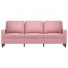 Sofá de 3 lugares 180 cm veludo rosa - Image 2