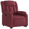 Poltrona reclinável elevatória tecido vermelho tinto - Image 2