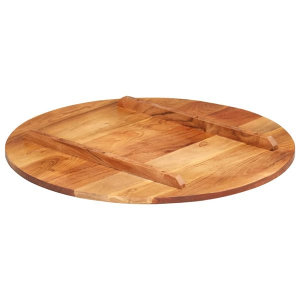 Tampo de mesa redondo madeira sheesham maciça 15-16 mm 60 cm - Image 3