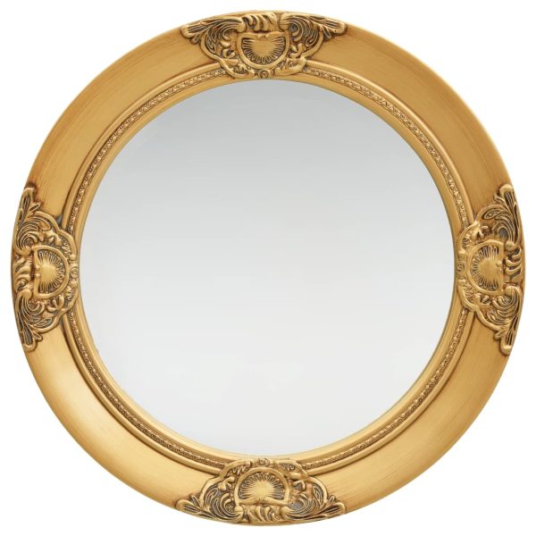 Espelho de parede estilo barroco 50 cm dourado