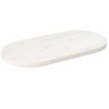 Tampo de mesa oval 60x30x2,5 cm madeira de pinho maciça branco