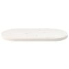 Tampo de mesa oval 60x30x2,5 cm madeira de pinho maciça branco - Image 3