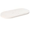 Tampo de mesa oval 70x35x2,5 cm pinho maciço branco