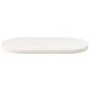 Tampo de mesa oval 70x35x2,5 cm pinho maciço branco - Image 3