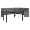 2 pcs conjunto de jantar para jardim aço antracite - Image 2