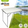 MESA DE CAMPING PLEGABLE BLANCA AKTIVE 80X60X70 CM - Image 2