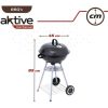 BARBACOA DE CARBÓN REDONDA CON TAPA AKTIVE 46CM - Image 4