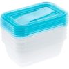 SET DE 5 FIAMBRERAS, 5 X 500 ML, 15,5 X 10,5 X 6 CM, FREDO FRESH, AZUL TRANSPARENTE - Image 2