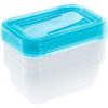 SET DE 5 FIAMBRERAS, 5 X 500 ML, 15,5 X 10,5 X 6 CM, FREDO FRESH, AZUL TRANSPARENTE - Image 3
