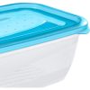 SET DE 5 FIAMBRERAS, 5 X 500 ML, 15,5 X 10,5 X 6 CM, FREDO FRESH, AZUL TRANSPARENTE - Image 6