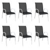 Conjunto de jantar para jardim 7 pcs preto - Image 3