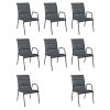 Conjunto de jantar para jardim 9 pcs preto - Image 2