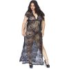 KAFTAN FLORAL CON TANGA - NEGRO - Image 4