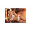 SENSUAL CONJUNTO SEXY DE SUJETADOR Y TANGA DE ENCAJE CON VELO BLANCO - Image 2