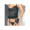 SENSUAL CORPIÑO SEXY CORTO DE BLONDA CON LIGUEROS DE ROPA INTERIOR FEMENINA BLANCO - Image 4