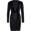 VESTIDO VELVET MANGA LARGA CON CORDÓN NEGRO - Image 3