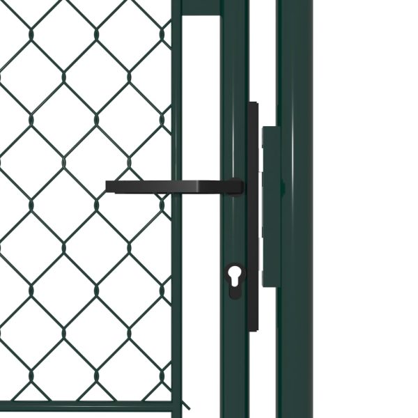 Portão de jardim 100x175 cm aço verde - Image 3