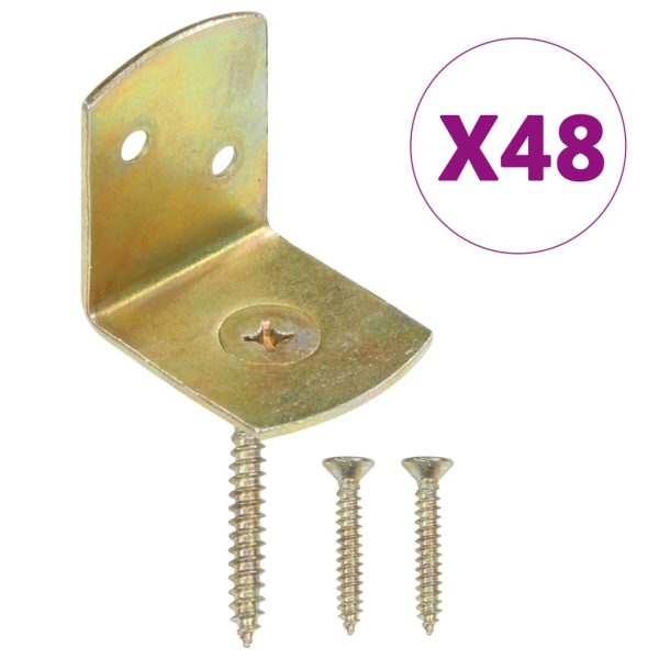 Suportes painel de vedação 48 pcs metal galvanizado forma de L