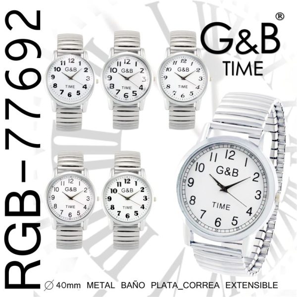 RELOJ GB CAB EXT PLATA ESF BCA NOS NEG