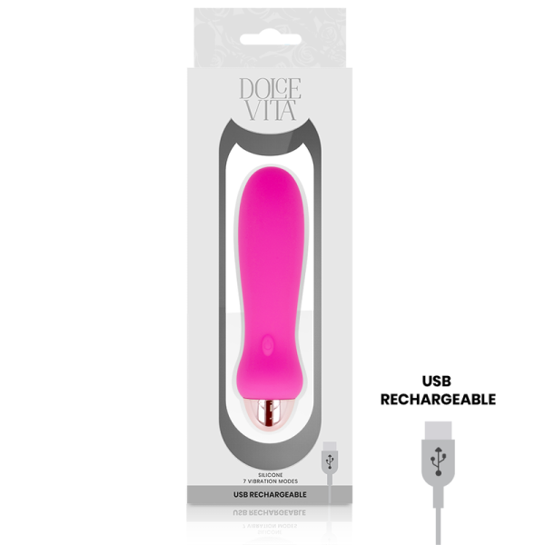 DOLCE VITA - VIBRADOR RECARREGÁVEL CINCO PINK 7 VELOCIDADES - Image 3