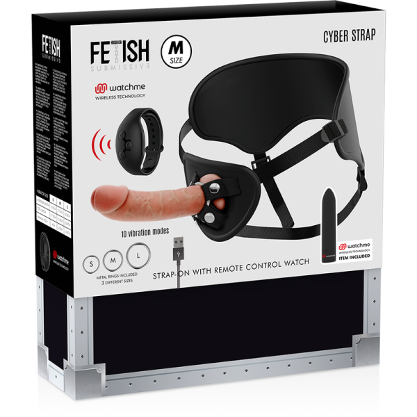 FETISH SUBMISSIVE CYBER STRAP - ARNÊS COM DILDO E BALA CONTROLE REMOTO TECNOLOGIA WATCHME M - Image 16