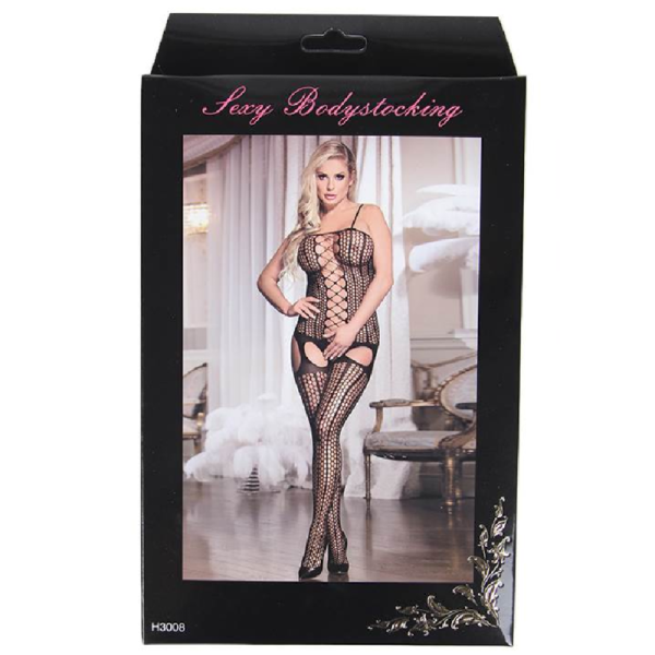 QUEEN LINGERIE OPEN CROTHLESS BODYSTOCKING SL - Image 7