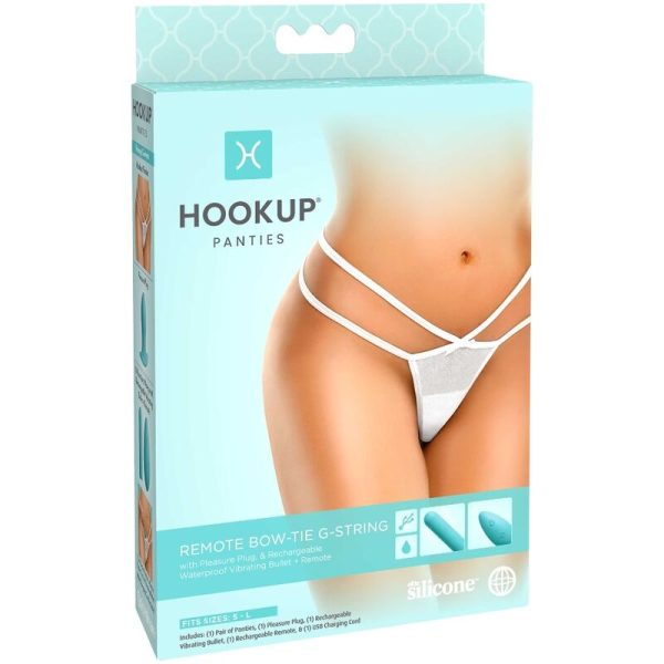 HOOK UP PANTIES - REMOTE BOW-TIE G-STRING S-L