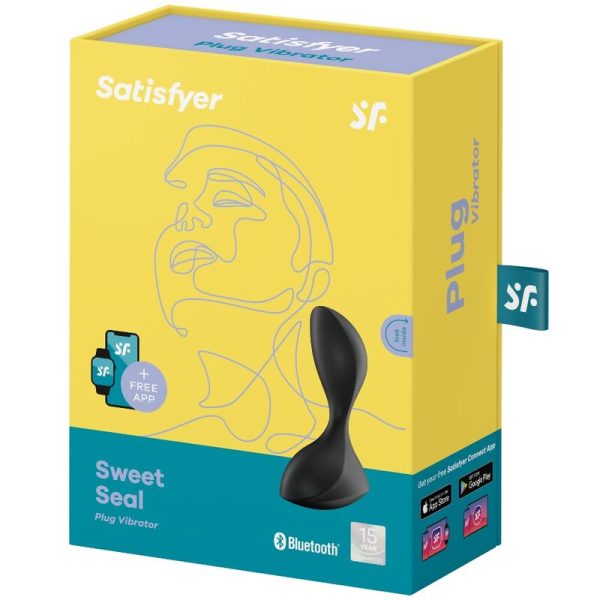 SATISFYER SWEET SEAL VIBRATING PLUG APP - BLACK - Image 4