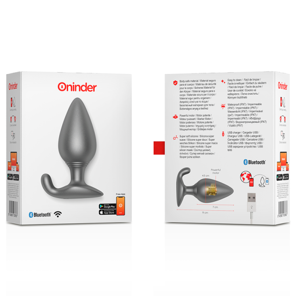 ONINDER - RIO VIBRANTE ANAL PLUG PRETO - APLICATIVO GRATUITO - Image 7