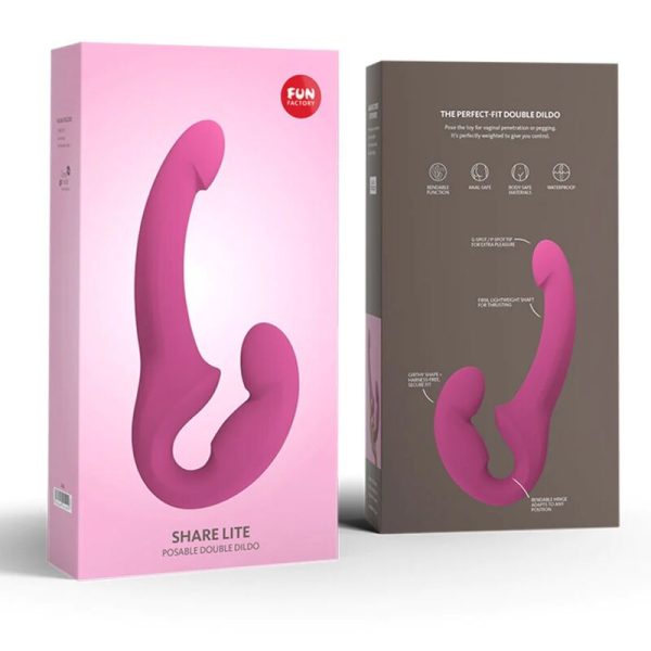 FUN FACTORY - SHARE LITE DOUBLE DILDO BLACKBERRY - Image 2